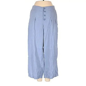 Sincerely Jules Linen Blend Wide leg Blue Pants
